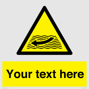 Custom Warning strong river flows